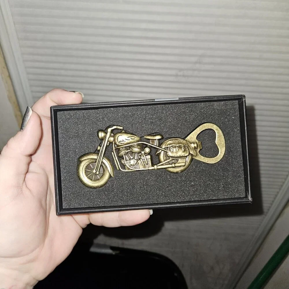 Unique Motorcycle Bottle Opener, Vintage Look Christmas Gift for Beer Bike Lover - Picture 3 of 7